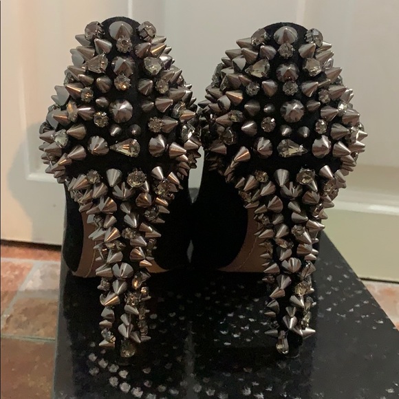 Sam Wdelman S-Lorissa Black Suede Heels - Picture 2 of 8